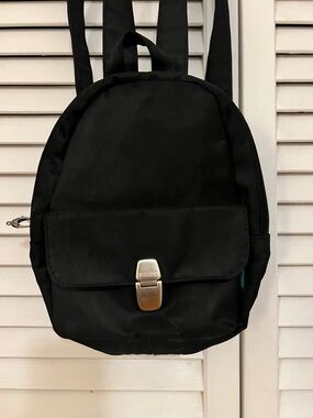 United colors of Benetton black vinyl backpack